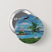 ココナッツヤシの木ビーチ.jpg 缶バッジ (正面&裏面)