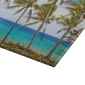 ココナッツヤシの木(Cocos nucifera)が揺れる カッティングボード (角)