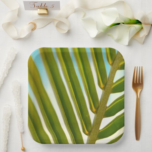 ココナッツリーフ紙プレート ペーパープレート (ウェディング)