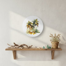 ココナッツ水彩熱帯地方の緑のヤシの木