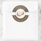 ココナッツ油ラベル ラウンドシール (バッグ)