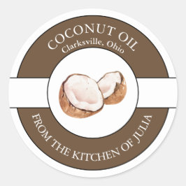 ココナッツ油ラベル ラウンドシール
