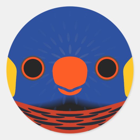 ココナッツ顔 ラウンドシール (正面)