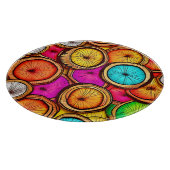 ココナッツ鮮やかスライス抽象デザイン カッティングボード (角)