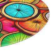 ココナッツ鮮やかスライス抽象デザイン カッティングボード (角)