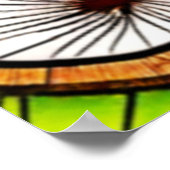 ココナッツ鮮やかスライス抽象デザイン ポスター (角)