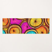 ココナッツ鮮やかスライス抽象デザイン ヨガマット (正面(横))