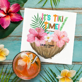 ココナッツ カクテル トロピカル ティキ カップルシャワー スタンダードカクテルナプキン