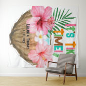 ココナッツ カクテル トロピカル ティキ カップルシャワー タペストリー (インサイチュ(横))