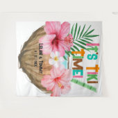 ココナッツ カクテル トロピカル ティキ カップルシャワー タペストリー (正面(横))