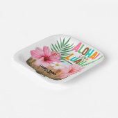 ココナッツ カクテル トロピカル ルアウ カップル シャワー ペーパープレート (傾斜あり)