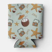 ココナッツ&カメラ – おもしろいスタイリッシュ&カメラ 缶クーラー (正面)