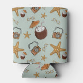 ココナッツ&カメラ – おもしろいスタイリッシュ&カメラ 缶クーラー (裏面)