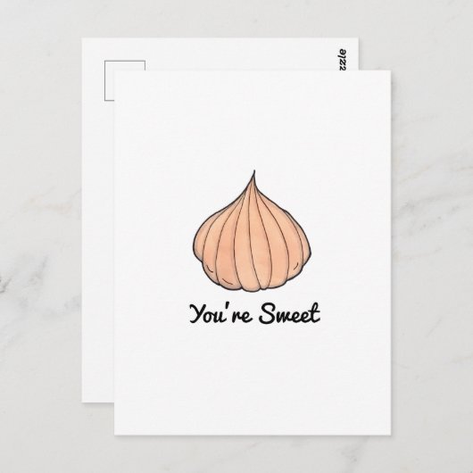 ココナッツ、ジャグリー、粉でできたインドの伝統的な甘いお菓子(ミタイ)の一種であるモダックのオリジナ ポストカード (正面/裏面)