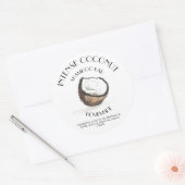 ココナッツ バニラ 自家製成分 タイポグラフィー ラベル (封筒)