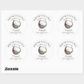 ココナッツ バニラ 自家製成分 タイポグラフィー ラベル (シート)