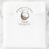 ココナッツ バニラ 自家製成分 タイポグラフィー ラベル (バッグ)