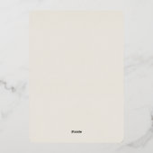 ココナッツ+バラ |ミニマリストスクリプトブライダルシャワー 箔招待状 (裏面)