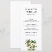 ココナッツ パーム ツリー トロピカル ウォーターカラー メニュー (正面/裏面)