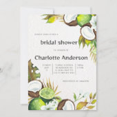 ココナッツ ライム ブライダル シャワー 招待状 (正面)