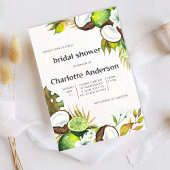 ココナッツ ライム ブライダル シャワー 招待状