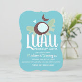 ココナッツ ルアウ トロピカル バースデー パーティー 招待状 (スタンド正面)