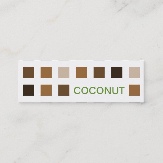 ココナッツ(変数平方) スキニー名刺 (正面)