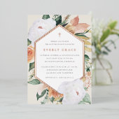ココナッツ |砂漠のフローラバプテスマ 箔招待状 (立ち正面)