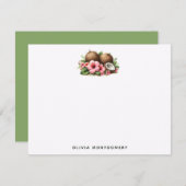 ココナツとハイビスカス熱帯個人 ノートカード (正面/裏面)