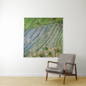 ココナツの木の間の絵画川 タペストリー (インサイチュ(横))