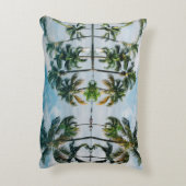 ココナツヤシの木の水反射 アクセントクッション (裏面(縦))