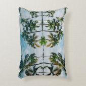 ココナツヤシの木の水反射 アクセントクッション (正面(垂直))