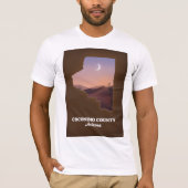 ココニノ郡 アリゾナ州地図 Tシャツ (正面)