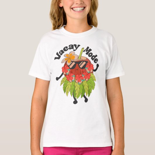 ココバカイモードアロハビーチハワイアンキッズギフト Tシャツ (正面)