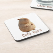 ココバラ・ビベス。カピバラのコア:ココナッツオートクチュール コースター (左側)