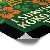 ココヘッドトレイル ハワイ オアフ島 ハワイアン ハイキング A ポスター (角)