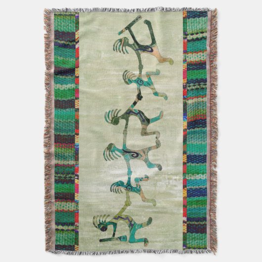 ココペリおもしろいファミリー+アイディア スローブランケット (正面縦)