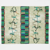 ココペリおもしろいファミリー+アイディア フリースブランケット (正面(横))