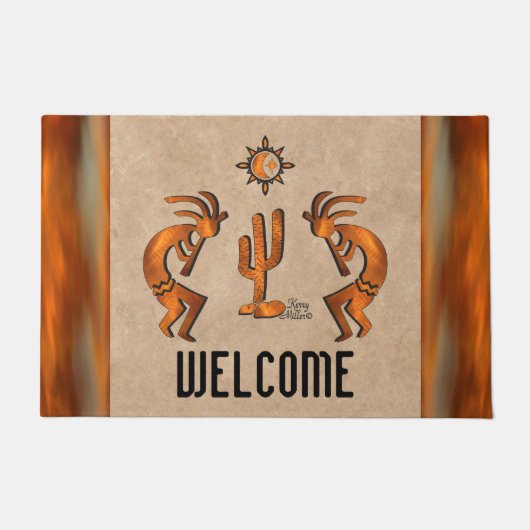 ココペリとサボテンへようこそ ドアマット (正面)
