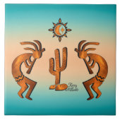 ココペリとサボテン タイル (正面)