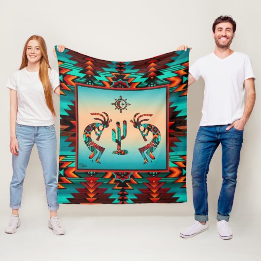 ココペリとサボテン フリースブランケット (インサイチュ)