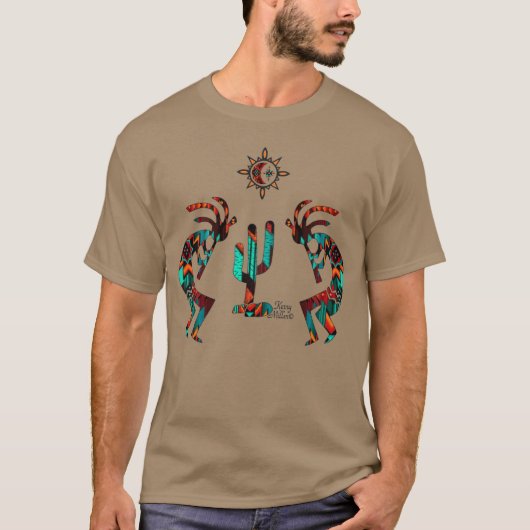 ココペリとサボテン Tシャツ (正面)