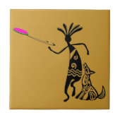 ココペリと犬 タイル (正面)