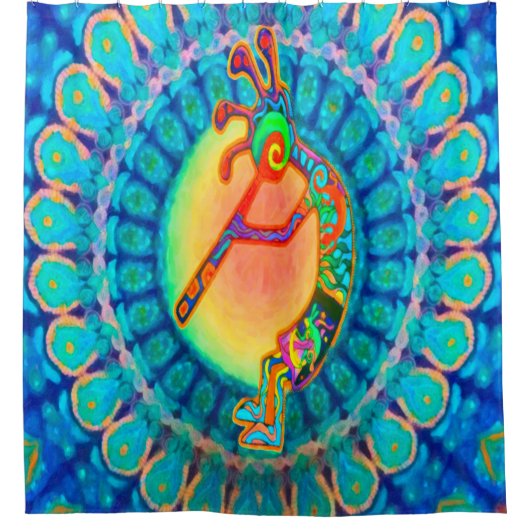 ココペリのウサギの月の南西シャワー・カーテン シャワーカーテン (正面)