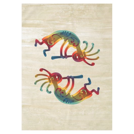 ココペリのオーナメント + あなたのアイディア テーブルクロス (正面)