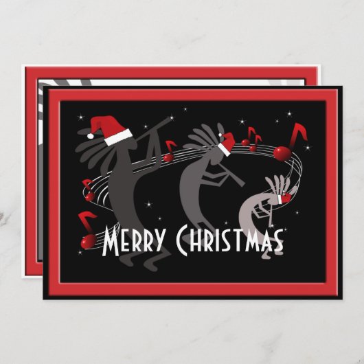 ココペリのクリスマスフラットグリーティングカード シーズンカード (正面/裏面)