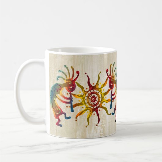 ココペリのデュオ日曜日 + あなたのアイディア コーヒーマグカップ (左)