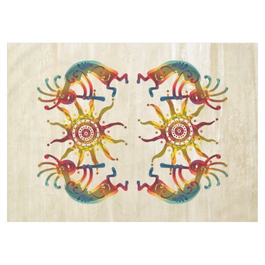 ココペリのデュオ日曜日 + あなたのアイディア テーブルクロス (正面(横))