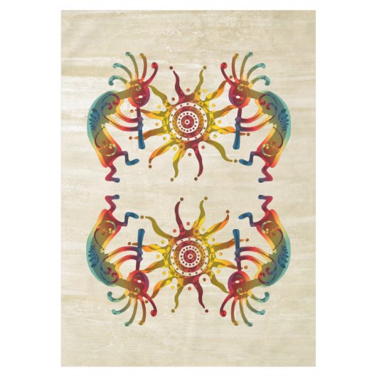 ココペリのデュオ日曜日 + あなたのアイディア テーブルクロス (正面)