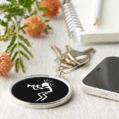 ココペリのトランペット奏者の岩石彫刻 キーホルダー (側面)